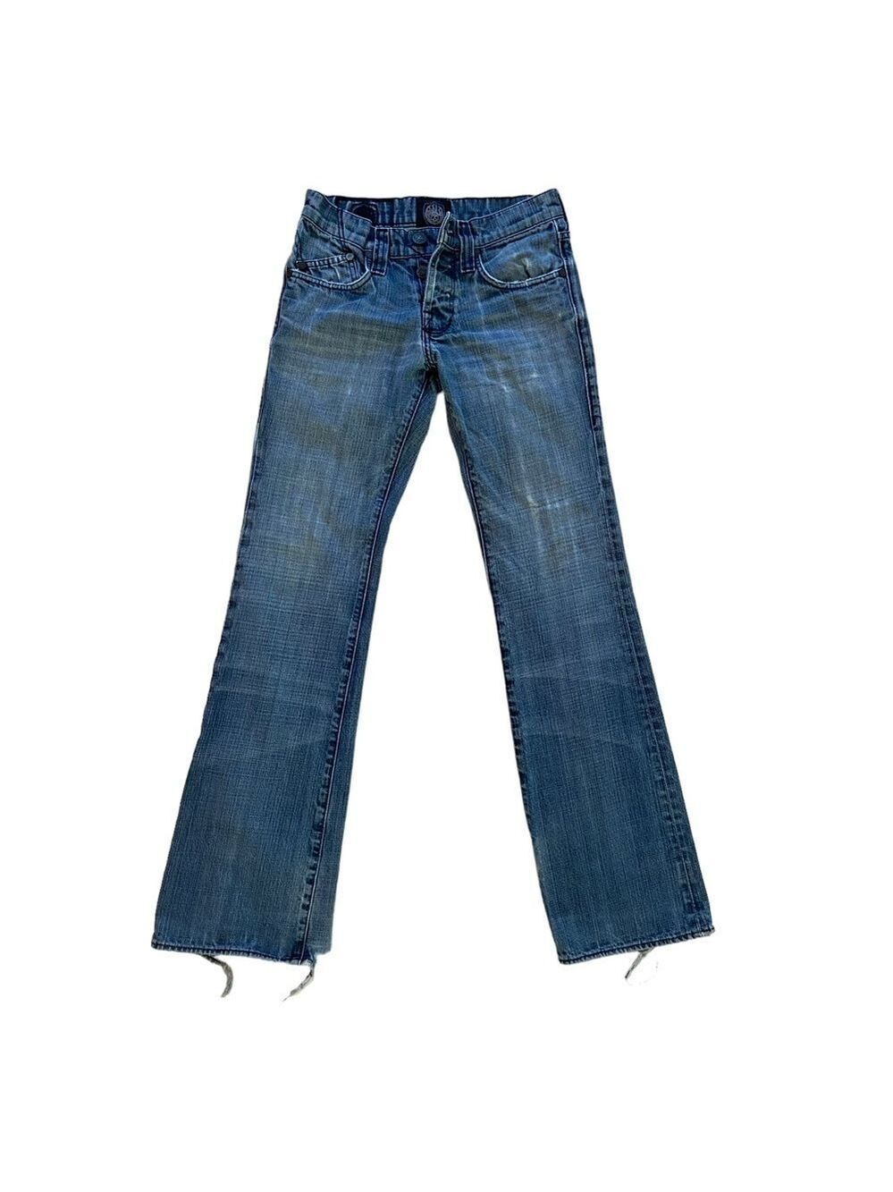 Rock & Republic men jeans button fly low rise distressed denim ripped 28 or 29